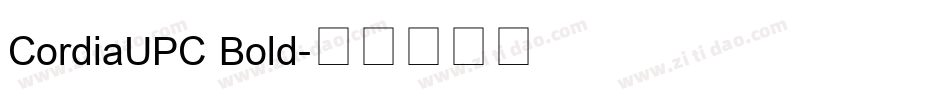 CordiaUPC Bold字体转换